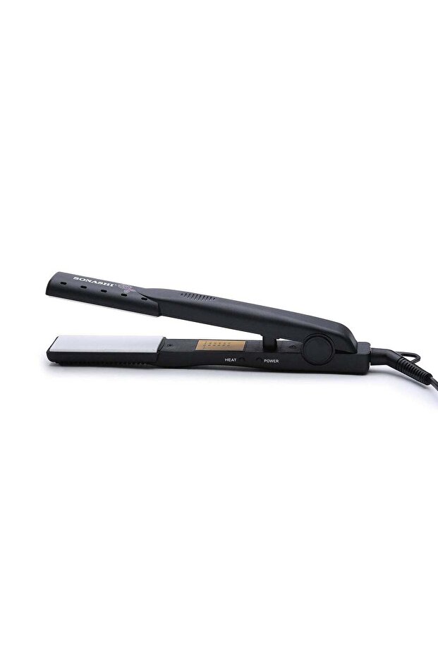 Wet And Dry Hair Straightener With White Ceramic Plates