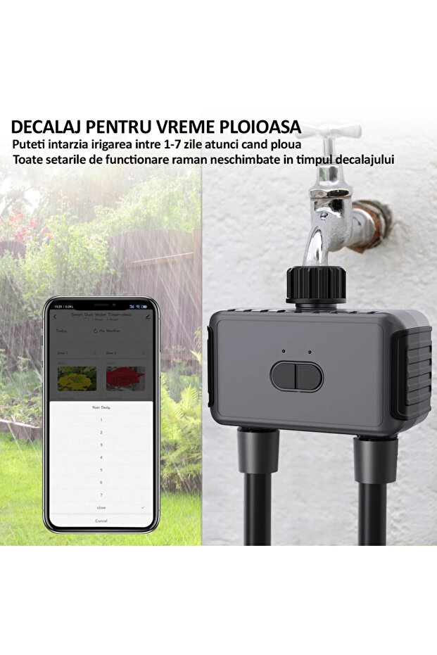 Programator Smart Automat Pentru Irigatii/udare Wifi, , Control Prin Aplicatie, Automat Sau - 6