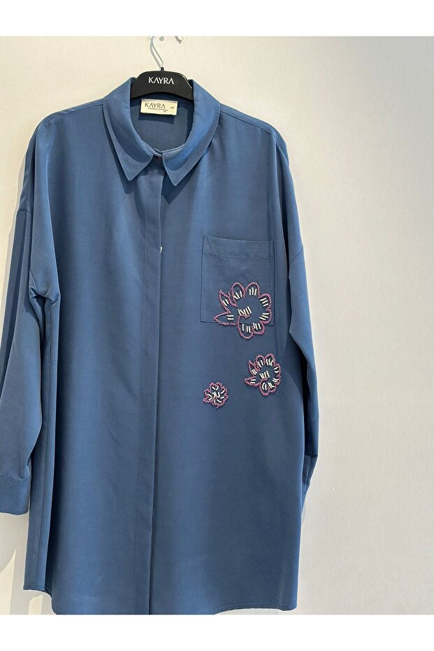 İşlemeli Lyocell Tunik - 2