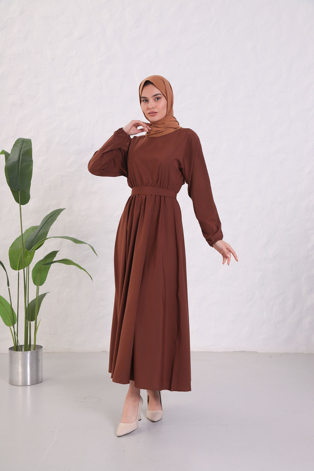 Mevsimlik Tesettür Elbise - 5