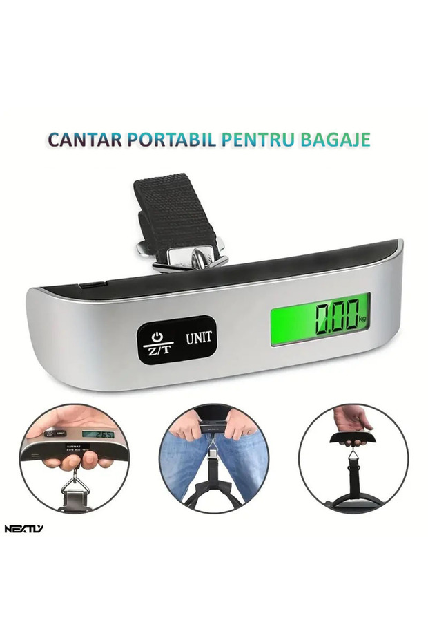 Digital Hand Luggage Scale, LCD Display, Temperature Sensor, Loud Function, Maximum - 4