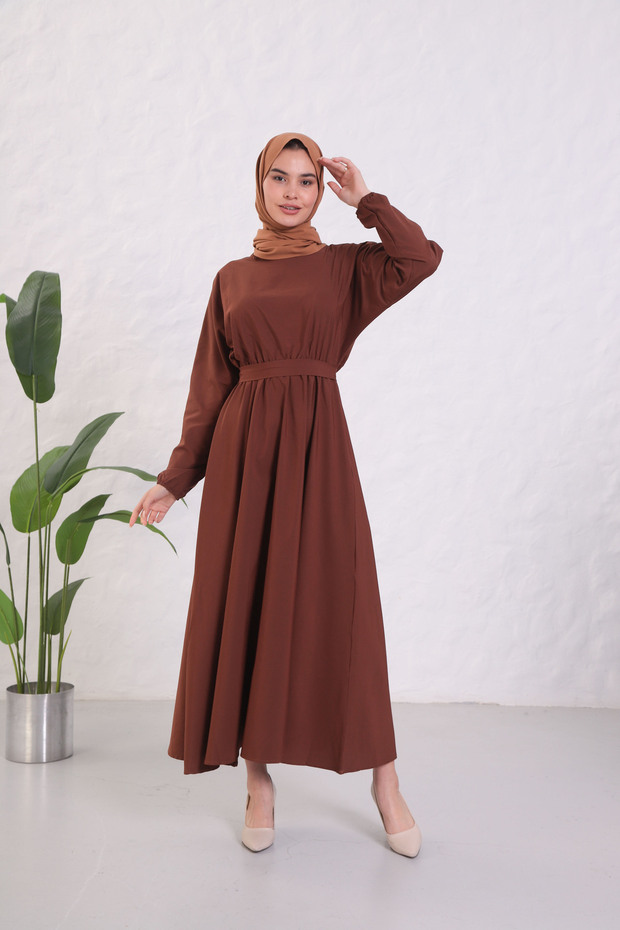 Mevsimlik Tesettür Elbise - 4