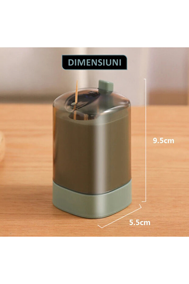 Toothpick Dispenser With Button, Transparent Lid, Toothpicks Eject Automatically By Pressing - 6