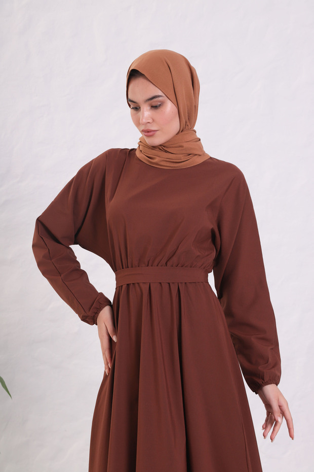 Mevsimlik Tesettür Elbise - 8