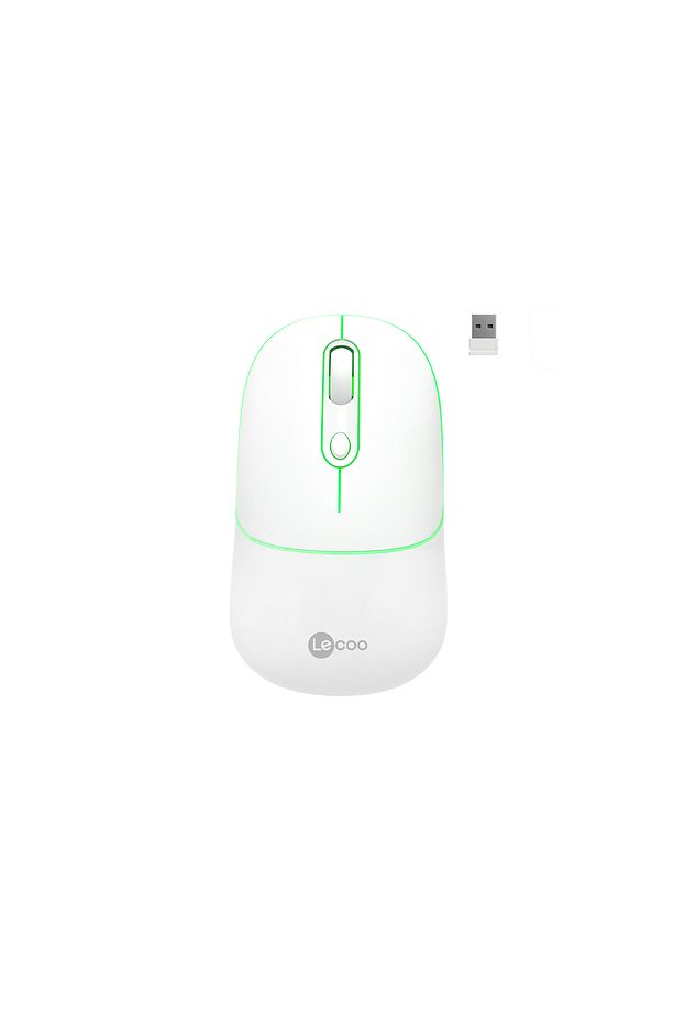 Ws210 Kablosuz 1600dpı 6 Tuşlu Çift Modlu Wifi Bluetooth Rgb Şarj Edilebilir Optik Mouse Beyaz - 1