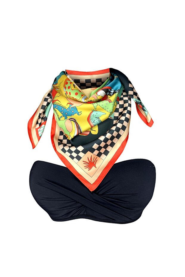 Nil Fular Turquaz&Black Fular Eşarp - 3