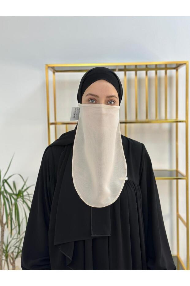 Inner Veil with Binding, Hijab, Nikap Beige Color - 2