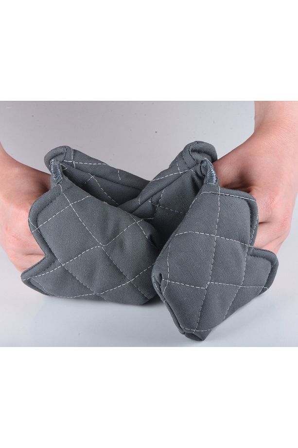 Crab Isı Yalıtımlı Isı Geçirmeyen Kumaş Fırın Tutacağı Tencere Tepsi Tutamaç 2 Adet Silikon değil - 4