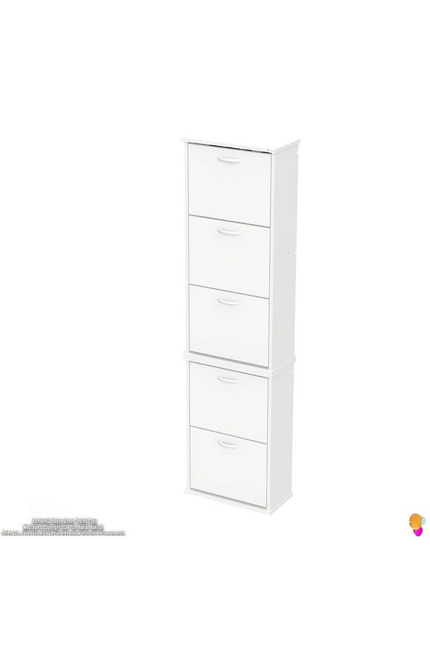 Varbi Umay' 2 Li Asma Kapı Önü 52x193x25, 5 Cm’ Lik 5 Düşer Kapak 10 Göz Bölme Ayakkabılık - 7