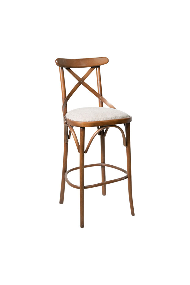 Hasağaç Sim Ahşap Bar Sandalyesi - 1