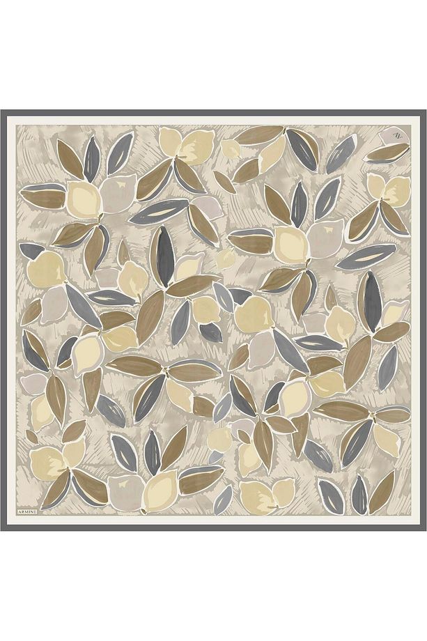 Desenli Saf Ipek Twill Eşarp 9314- 06 - 5