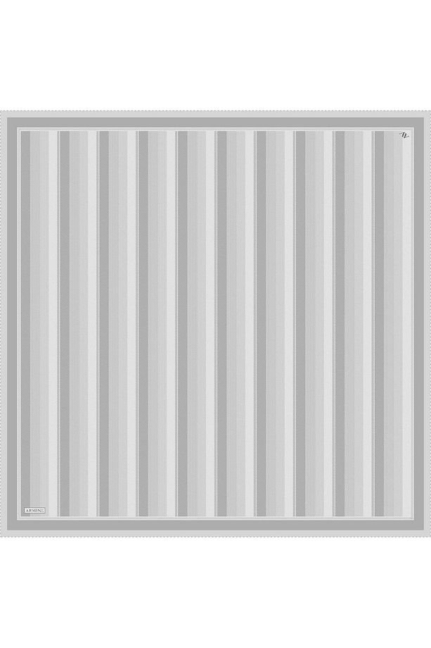 Desenli Saf Ipek Twill Eşarp 9327- 82 - 3