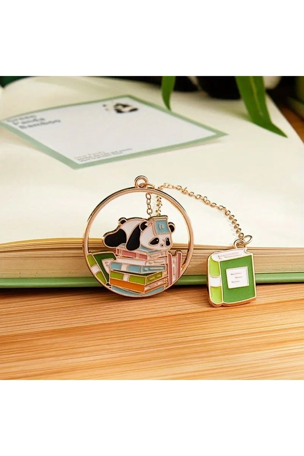 1 Piece Panda Metal Bookmark Teacher Student Writer Friend Gift
