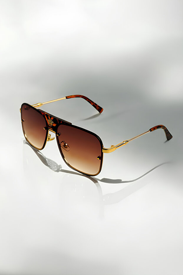 Aluer Smoked Glass Green Frame Unisex Sunglasses