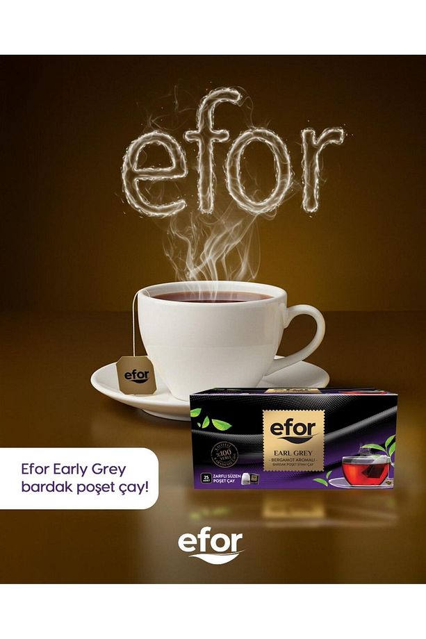 Earl Grey Bardak Poşet Çay 25li 3lü Set - Bardak Poşet Çay 75 Adet - 3