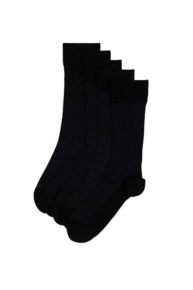 Men's Bamboo Blend 5-Pack Black Socket Basic Socks 50308476-001
