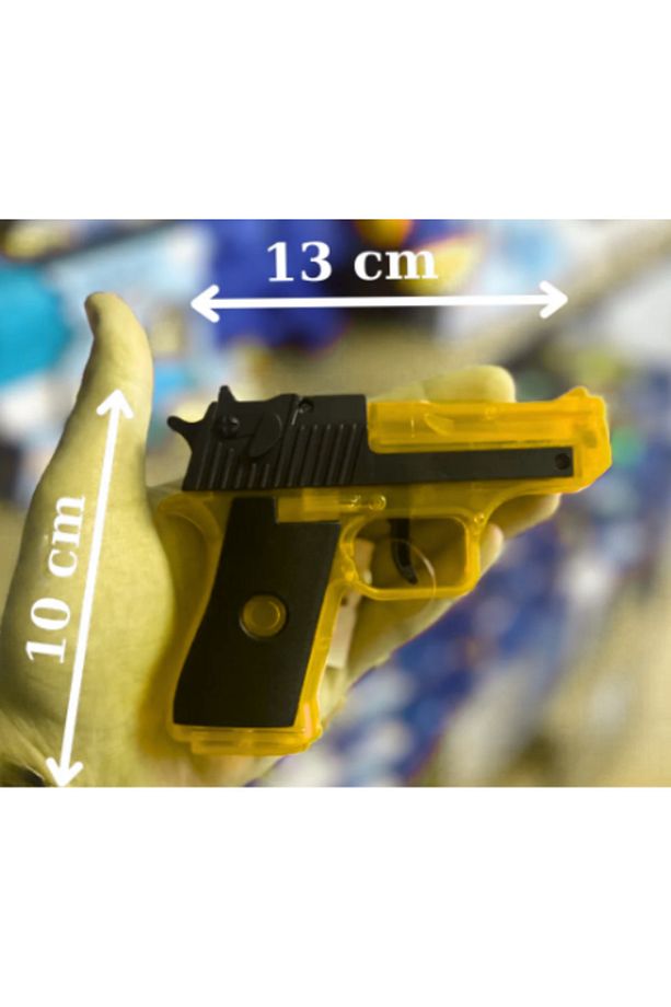 Mini Glock Su Tabancası 13x10 cm Kaydırmalı Kızaklı Su Tabancası Kaliteli - 4