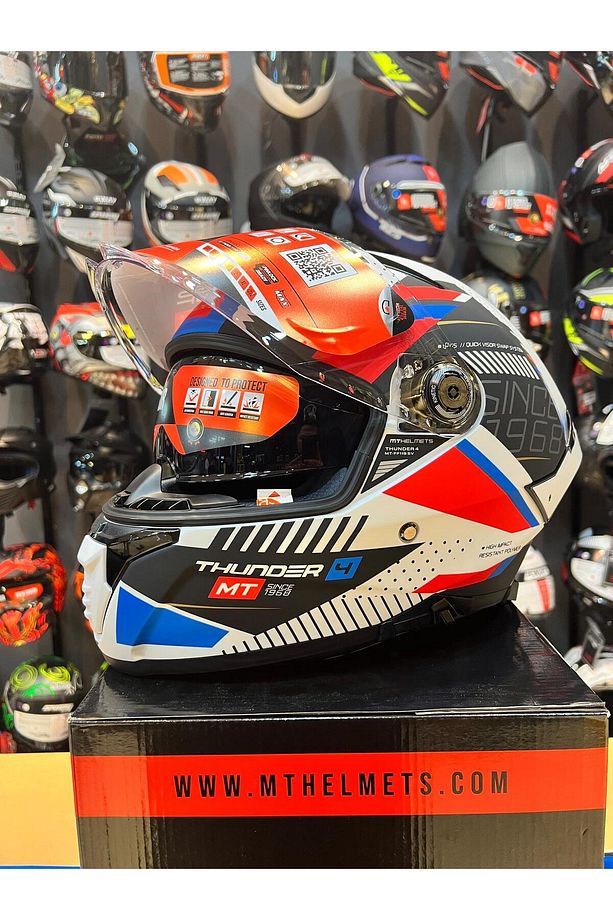 KASK MT FF118SV THUNDER 4 SV LUMINENCE A7 MAT (ŞEFFAF VİZÖR) - 4