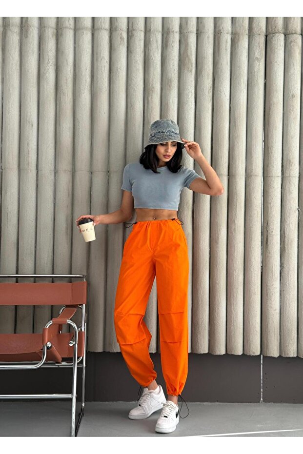 Parachute Pants with Knee Pleats - 2