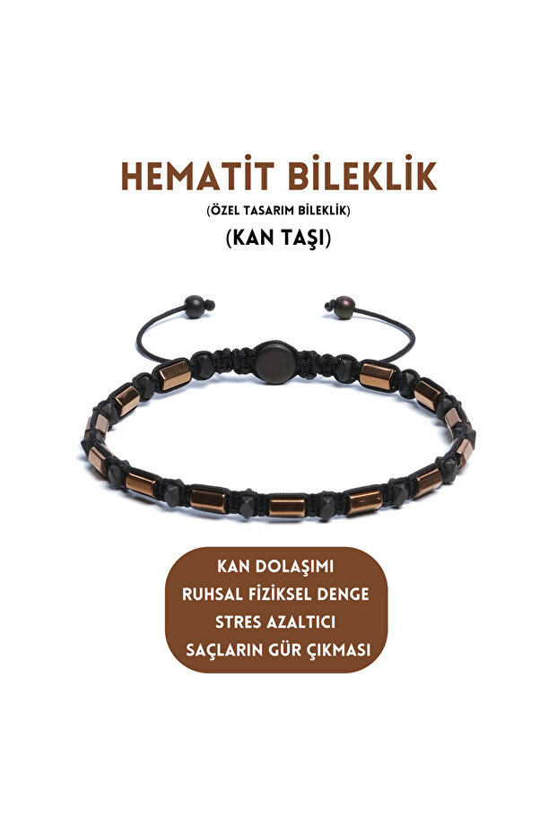 Hematite Bracelet - Bern Brown Bracelet - Design Bracelet Special Cut Adjustable