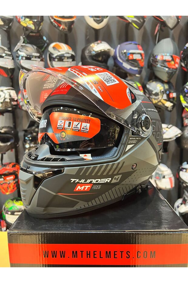 KASK MT FF118SV THUNDER 4 SV LUMINENCE D1 MAT (ŞEFFAF VİZÖR) - 4