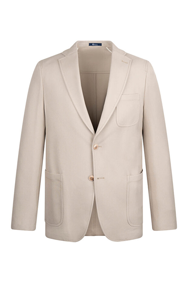 سترة كلاسيكية ذات ياقة أحادية من Mink Comfort Fit