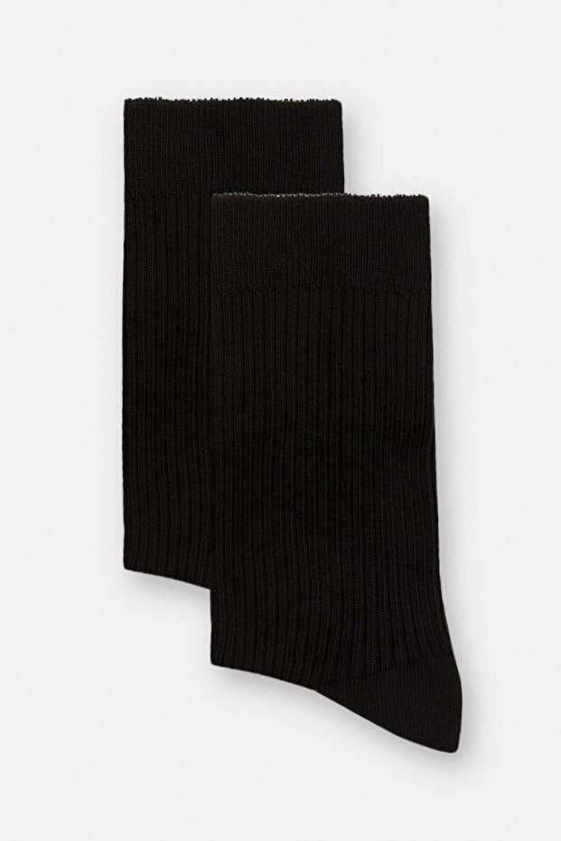Siyah fitilli uzun çorap - 1