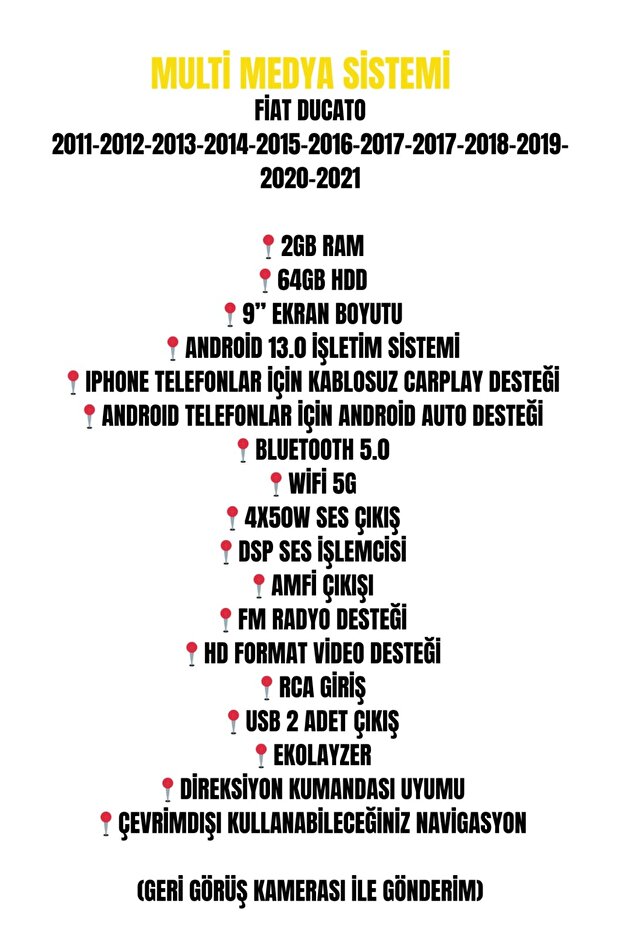 Fiat Ducato Android Multimedya Sistemi 2-64 Cadence (2011-2021) - 4