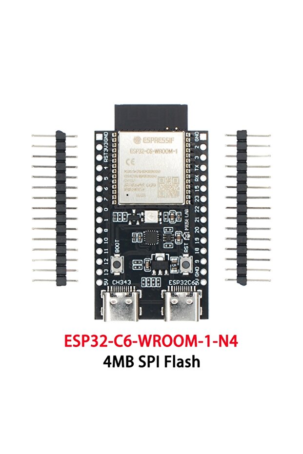 ESP32-C6-WROOM-1-N4 ESP32 ESP32-C6 WiFi+Bluetooth Internet Of Things Dual Type-C Development Board C