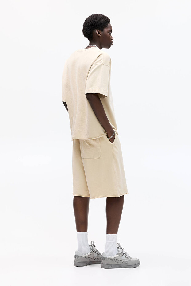 Bol kesim jogger bermuda - 4