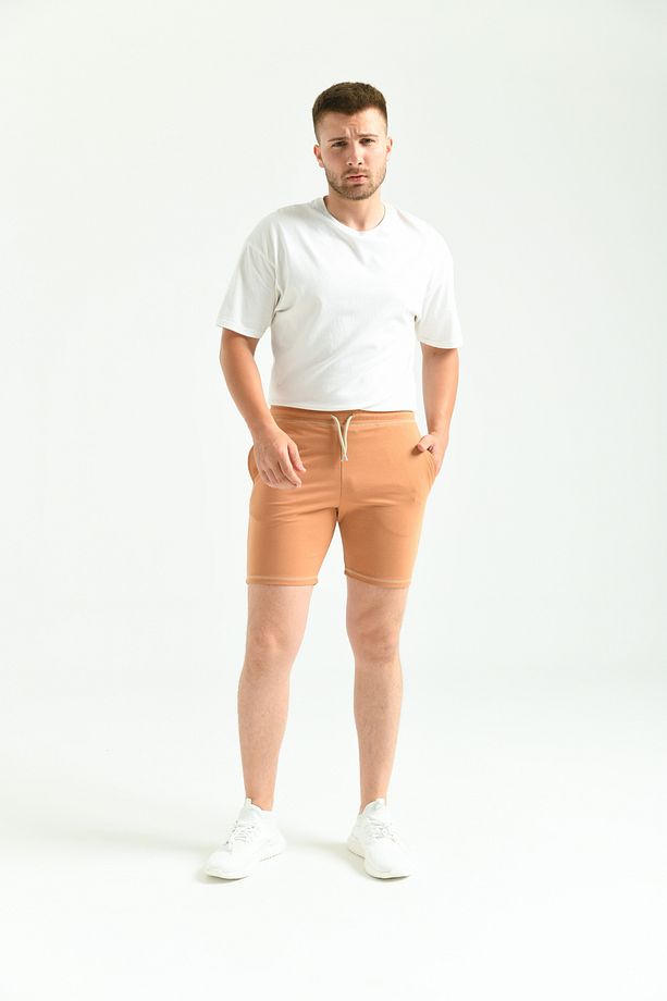 Camel Regular Fit Dikiş Detay Cepli Şort - 1