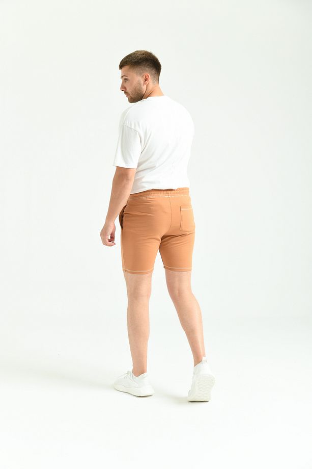 Camel Regular Fit Dikiş Detay Cepli Şort - 3