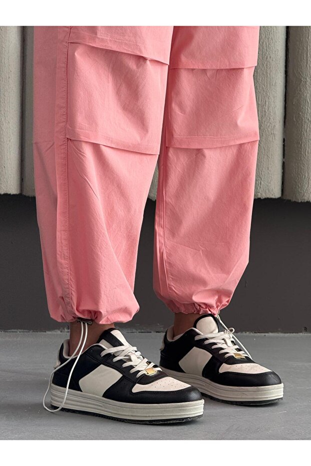 Parachute Pants with Knee Pleats - 4