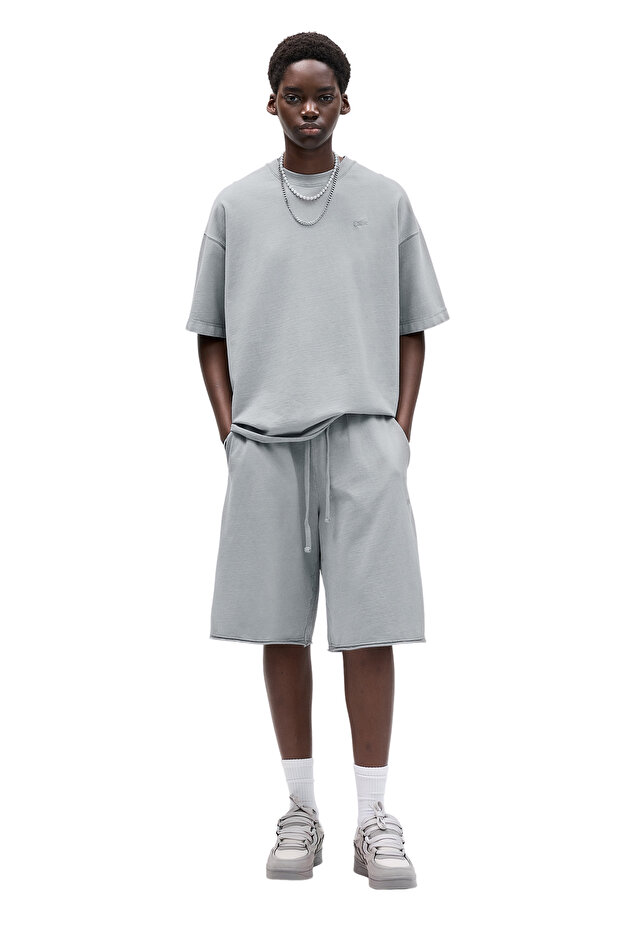 Bol kesim jogger bermuda - 1