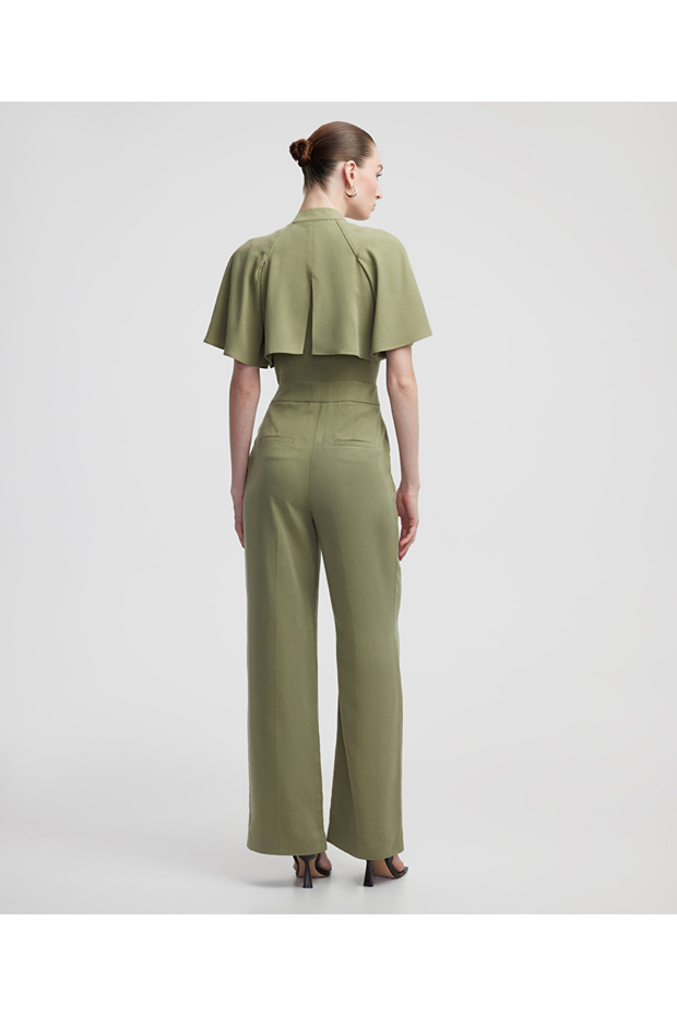 Çift parça görünümlü hakim yaka tulum - 6