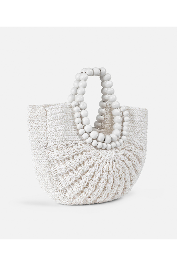 Ahşap boncuklu çanta - 3