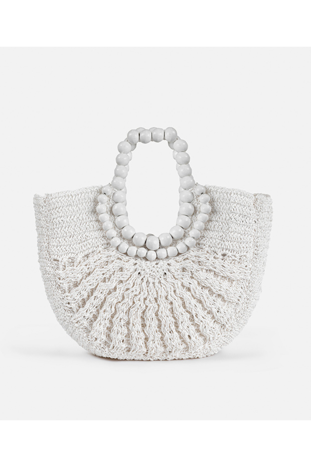 Ahşap boncuklu çanta - 1