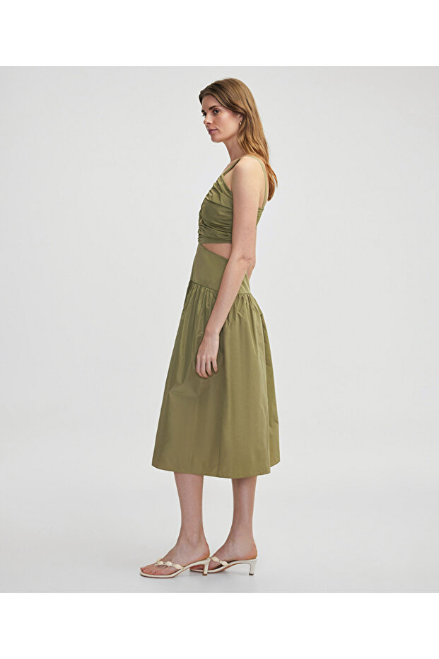 Cutout tafta elbise - 6