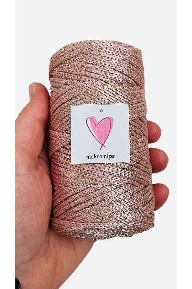POLYESTER SİMLİ MAKROME İP 100 gr PARLAK PREMIUM 1. KALİTE SUPLA ÇANTA HOBİ EL ÖRGÜ İPİ İP - 2
