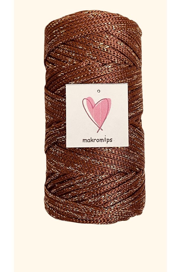 POLYESTER SİMLİ MAKROME İP 100 gr PARLAK PREMIUM 1. KALİTE SUPLA ÇANTA HOBİ EL ÖRGÜ İPİ İP - 3