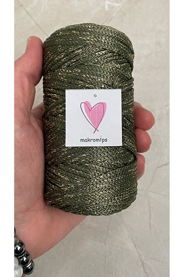 POLYESTER SİMLİ MAKROME İP 100 gr PARLAK PREMIUM 1. KALİTE SUPLA ÇANTA HOBİ EL ÖRGÜ İPİ İP - 2