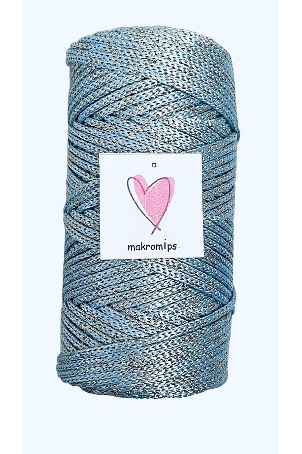 POLYESTER SİMLİ MAKROME İP 100 gr PARLAK PREMIUM 1. KALİTE SUPLA ÇANTA HOBİ EL ÖRGÜ İPİ İP - 3