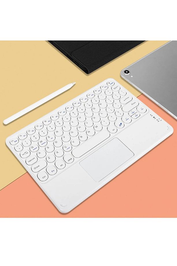 Android Tablet/ İPad / Bilgisayar Uyumlu Bluetooth TouchPadli Klavye 150 Saat Çalışma Süreli - 3