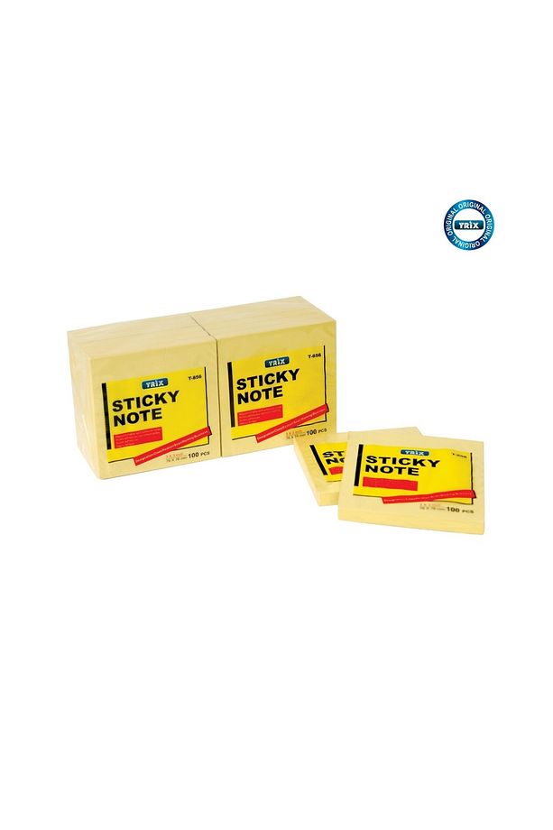 2 Adet Sarı Renk Yapışkanlı Kağıt Post-it 100 Yaprak x 2 Paket 76 x 76 Mm - 1