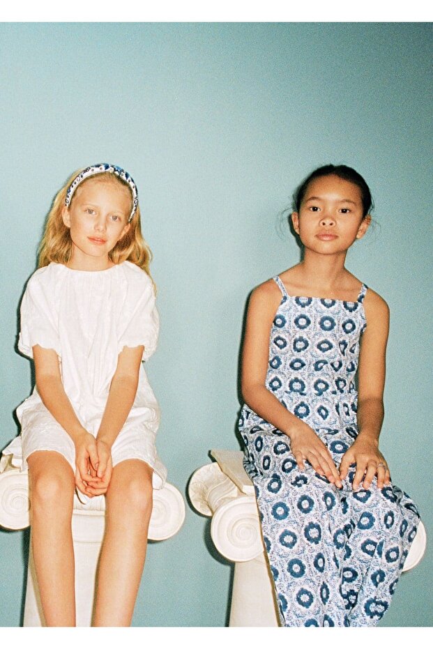 Desenli pamuklu bluz - 7