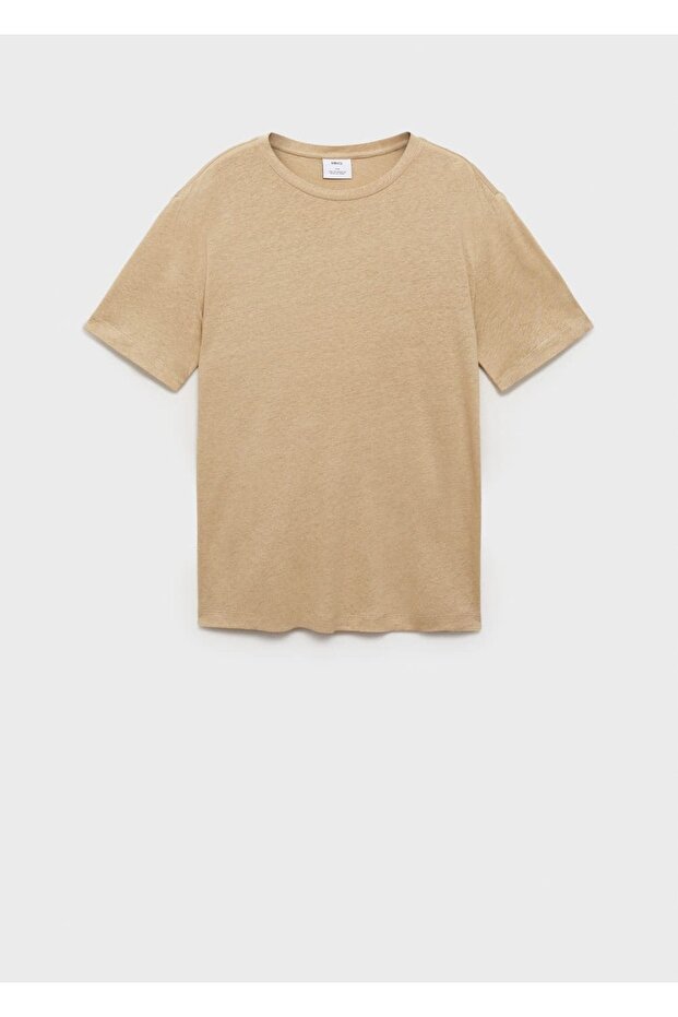 Slim fit keten tişört - 3