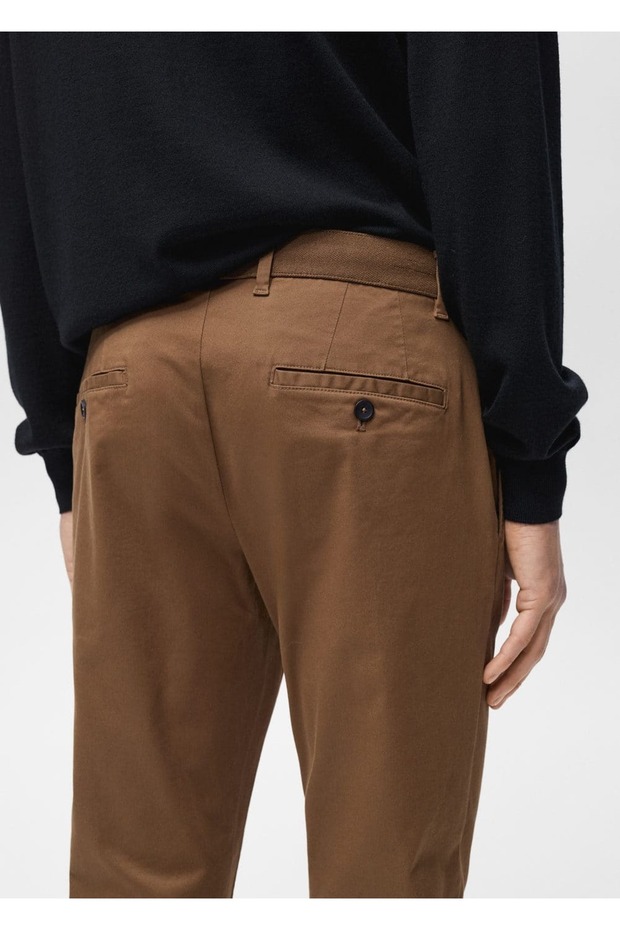 Daralan kısa paçalı chino pantolon - 6