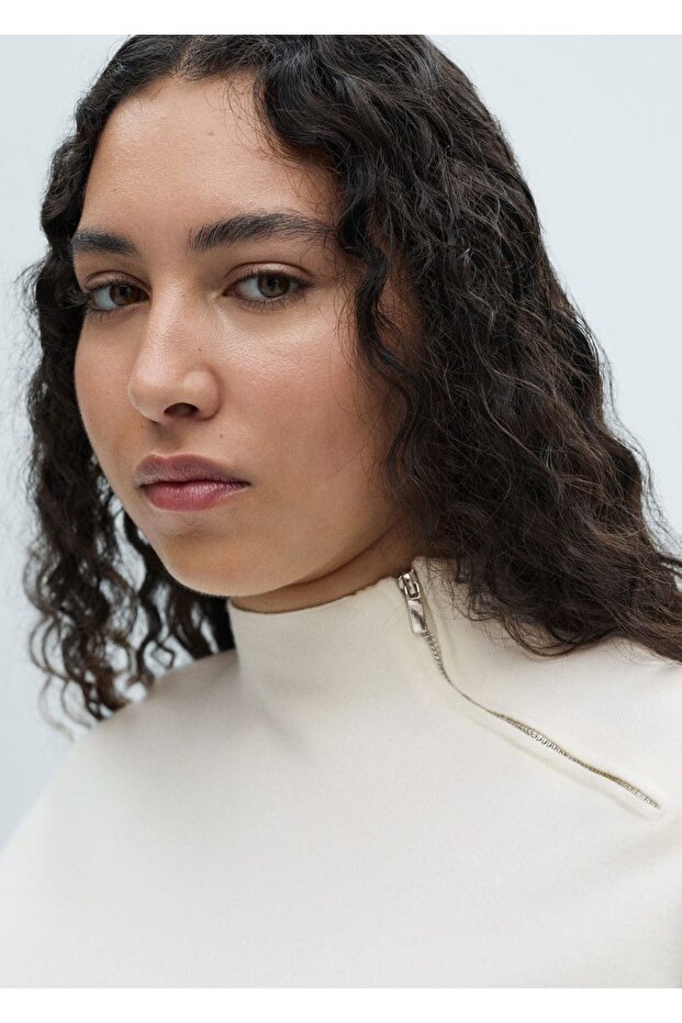 Fermuarlı perkins yaka kazak - 7