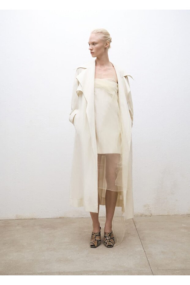 Kısa şifon elbise - 4