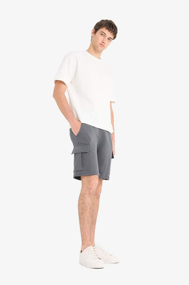 Regular Fit Beli Bağcıklı Kargo Cepli Şort D9494AX25SM - 3